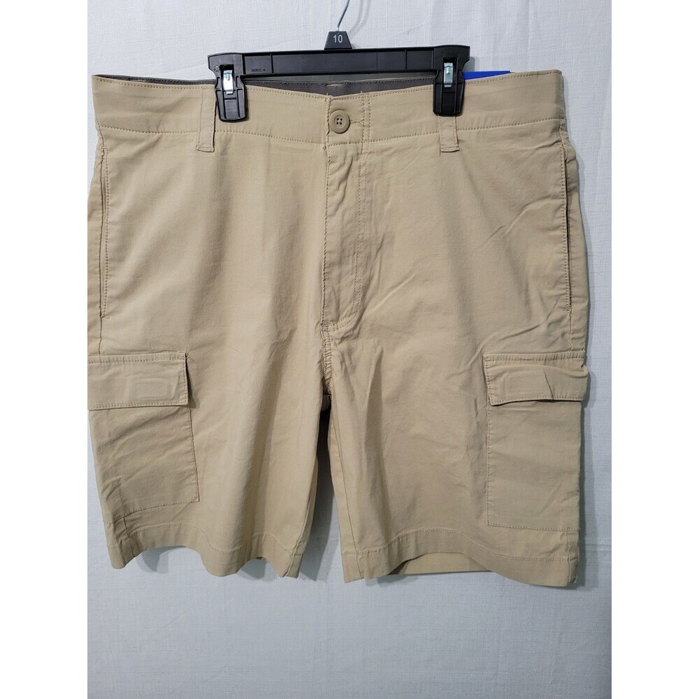 Wearfirst Cargo Shorts Mens 36 Tan Stretch Cotton Nylon Summer Outdoor Pockets - Picture 3 of 8